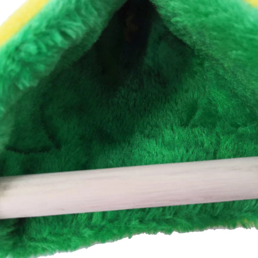 Square Bird Parrot Nest Soft Plush Bird Parrot Hammock Warm Hanging Bed For Pet Cave Cage Hut Tent Toy House for Small Animals