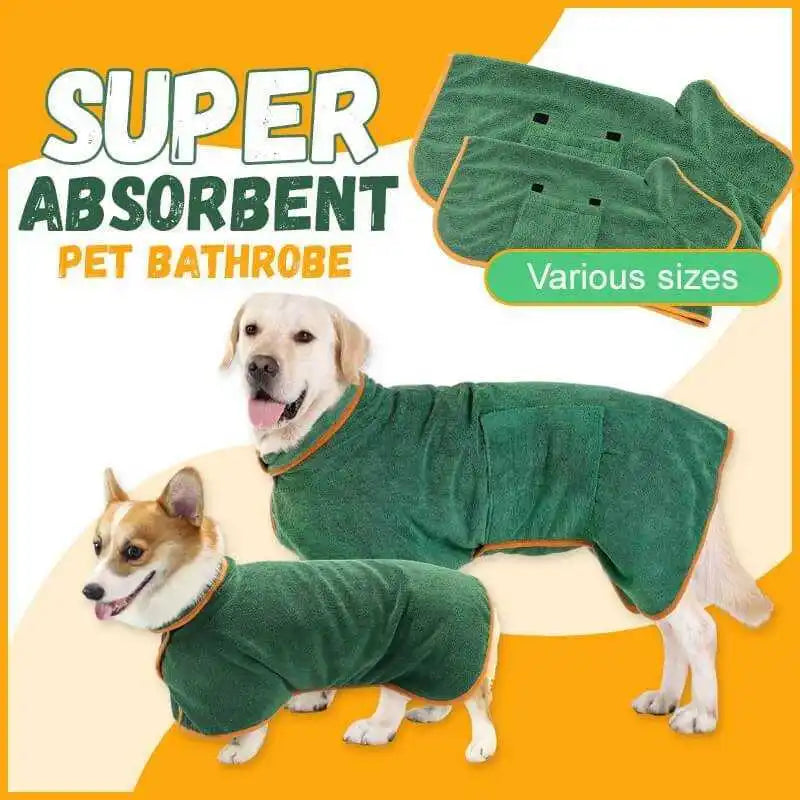 Dog Bathrobe Microfiber Quick Drying Bathrobe Bath Towels for Small Medium Large Dogs Cats Pet Clohtes Coat Dog Accessories