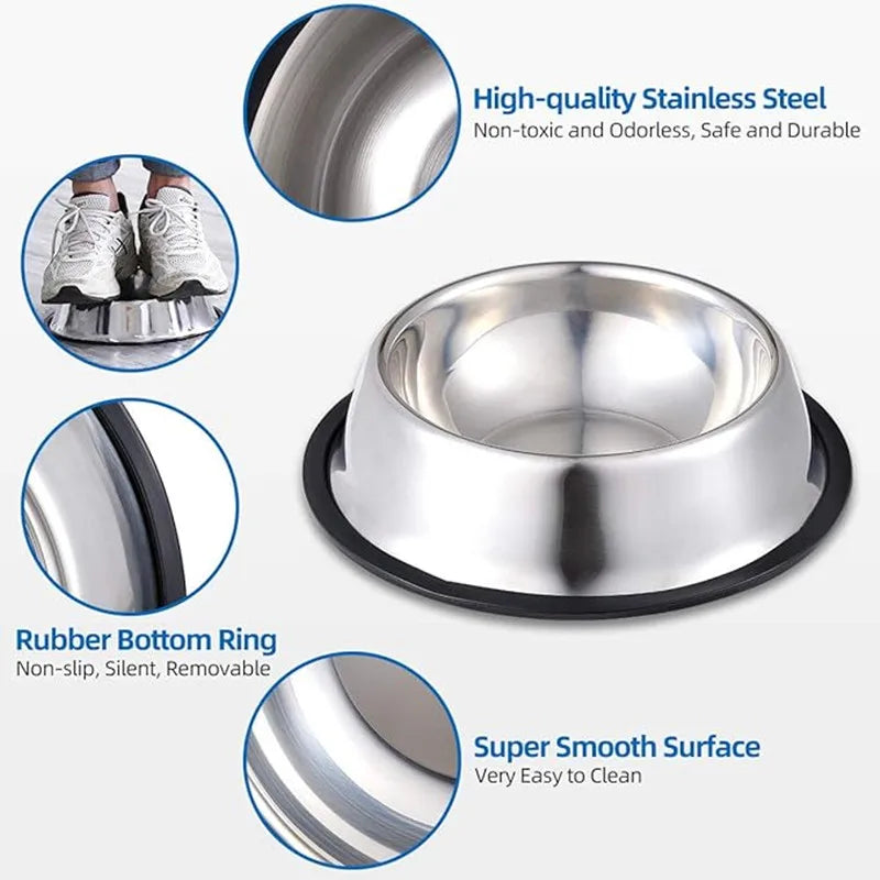 Pet supplies Slow food anti-choking bowl anti-fat dog basin cat bowl stainless steel water bowl neck guard eating tableware