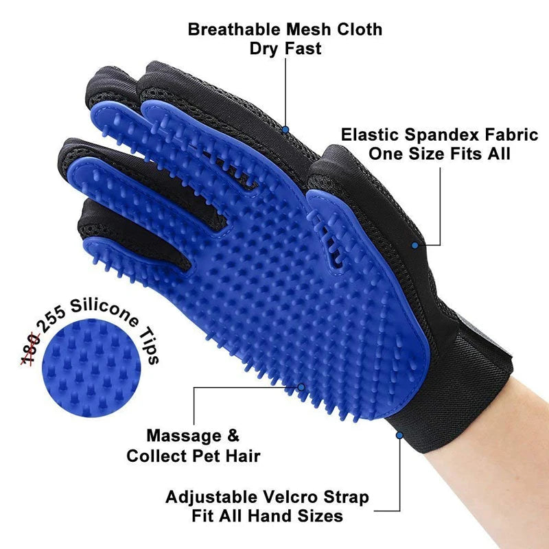 Silicone Pet Grooming Glove for Cats Hair Brush Comb Cleaning Deshedding Pets Products for Cat Dog Removal Hairbrush for Animals