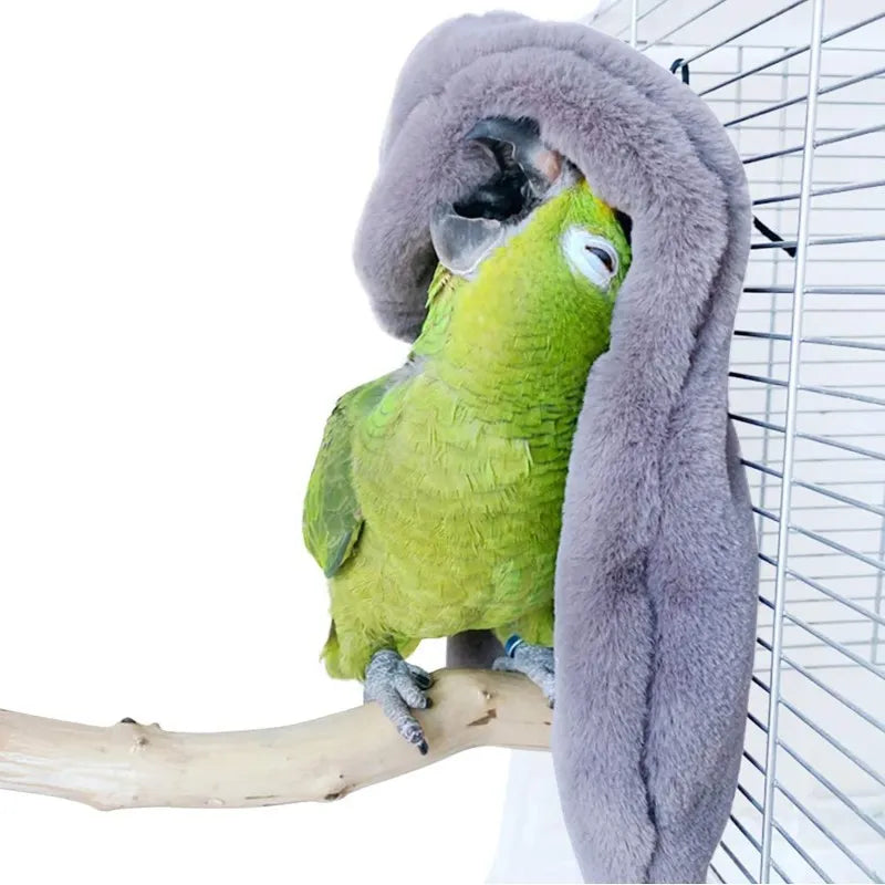 Winter Warm Bird Shawl Nest Corner Parrot Blanket Pet Small Animal Hanging Tent Cage Decoration for Parakeet Lovebird Cockatiel