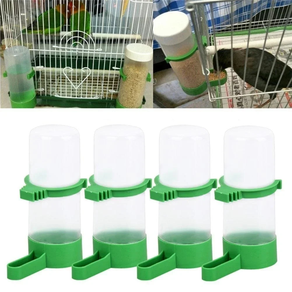 4 Pcs/ Lot Bird Feeder Waterer Drinker Pet Clip for Bird Feeder Parrot Pet Water Dispenser Agricultural Equipment (size:M)