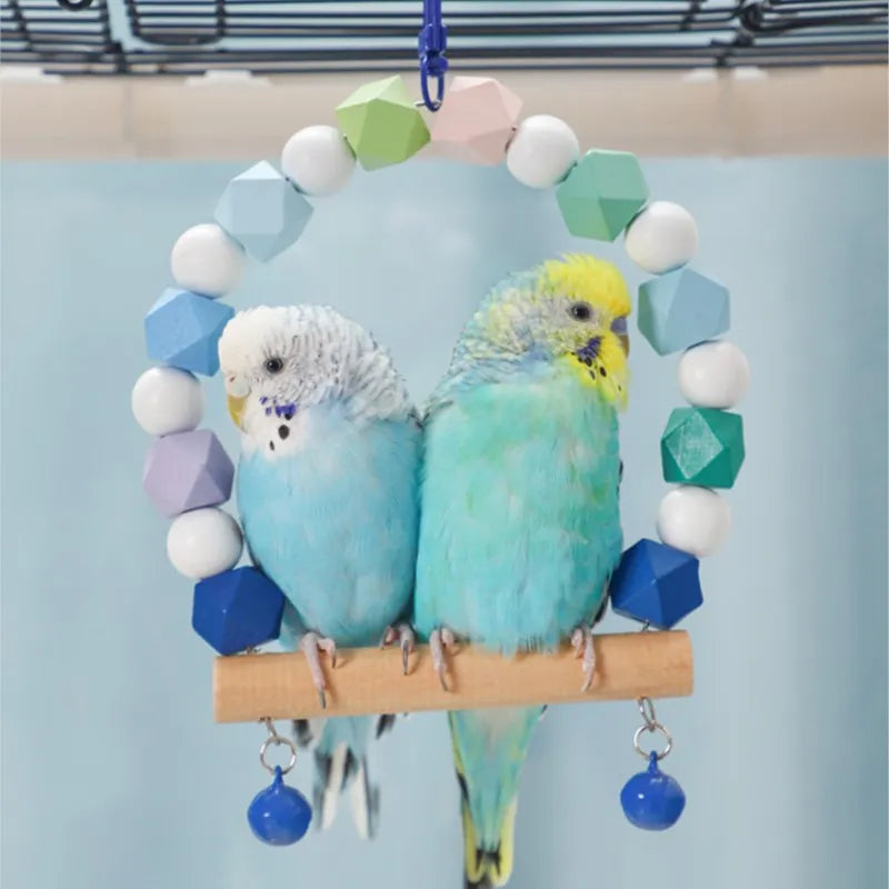 40*40cm Parrot Climbing Net Bird Toy Swing Rope Net Bird Stand Net Hammock With Hook Bird Hanging Climbing Chewing Biting Toys