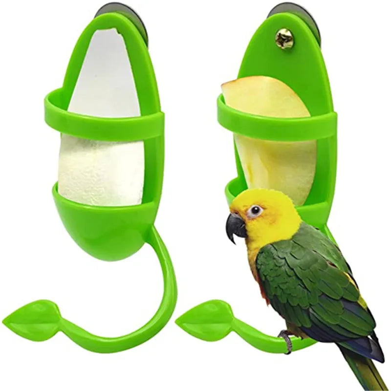 Pet Parrot Feeder Hanging Cage Fruit Vegetable Container Feeding Cup Cuttlebone Stand Holder Pet Cage Accessories Pet Supplies