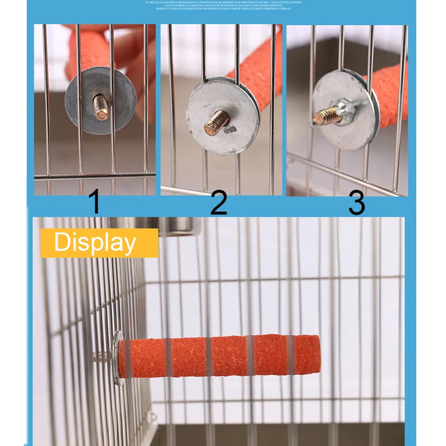 Pet Bird Chew Toys Parrot Perches Stand Platform Cage Toy Paw Grinding Clean Toys for Parrot Bites Parakeet Pet Products 5-25cm