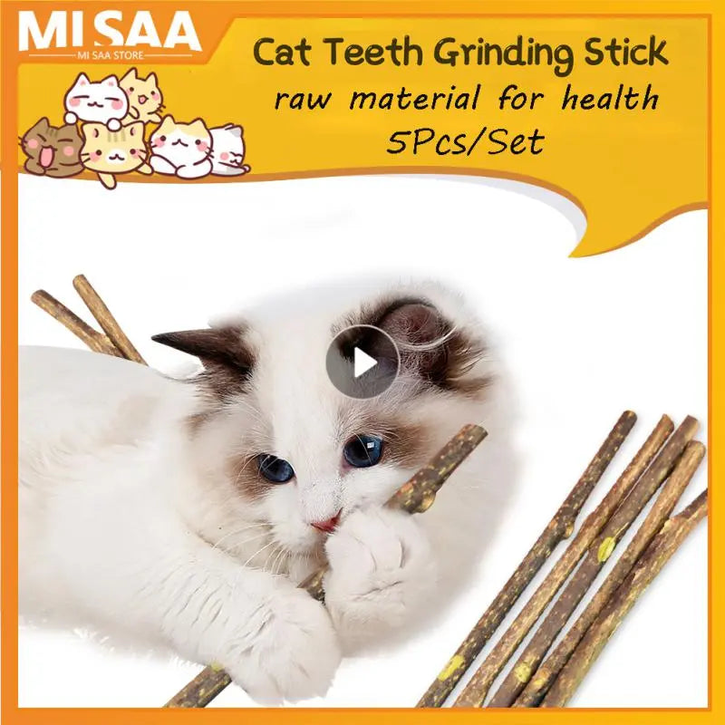 Cat Molar Stick Natural Catnip Teeth Cleaning Toothpaste Silvervine Cat Snack Stick Self Healing Kitten Chew Toy Pet Accessories