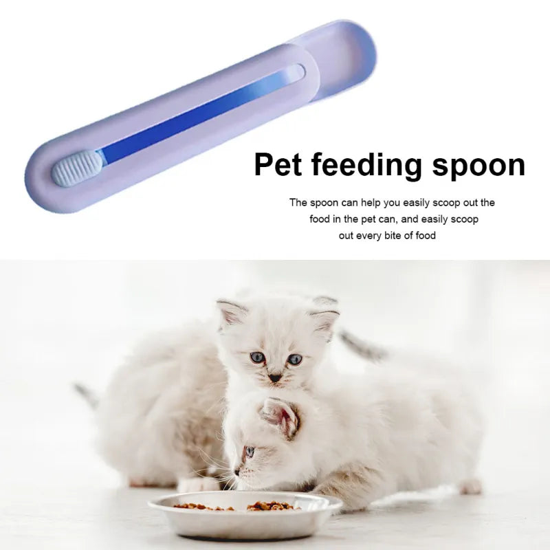 Pet Feed Spoon Food Scoop Cat Treat Bars Squeezer Cereal Dispenser Puppy Kitten Snack Liquid Food Scoop Kitty Treat Accessories