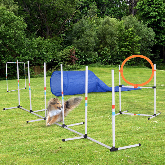 PawHut Outdoor Dog Pet Agility Training Equipment Backyard Starter