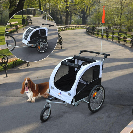 Aosom 2-in-1 Pet Dog Bike Bicycle Trailer Stroller Jogger w/