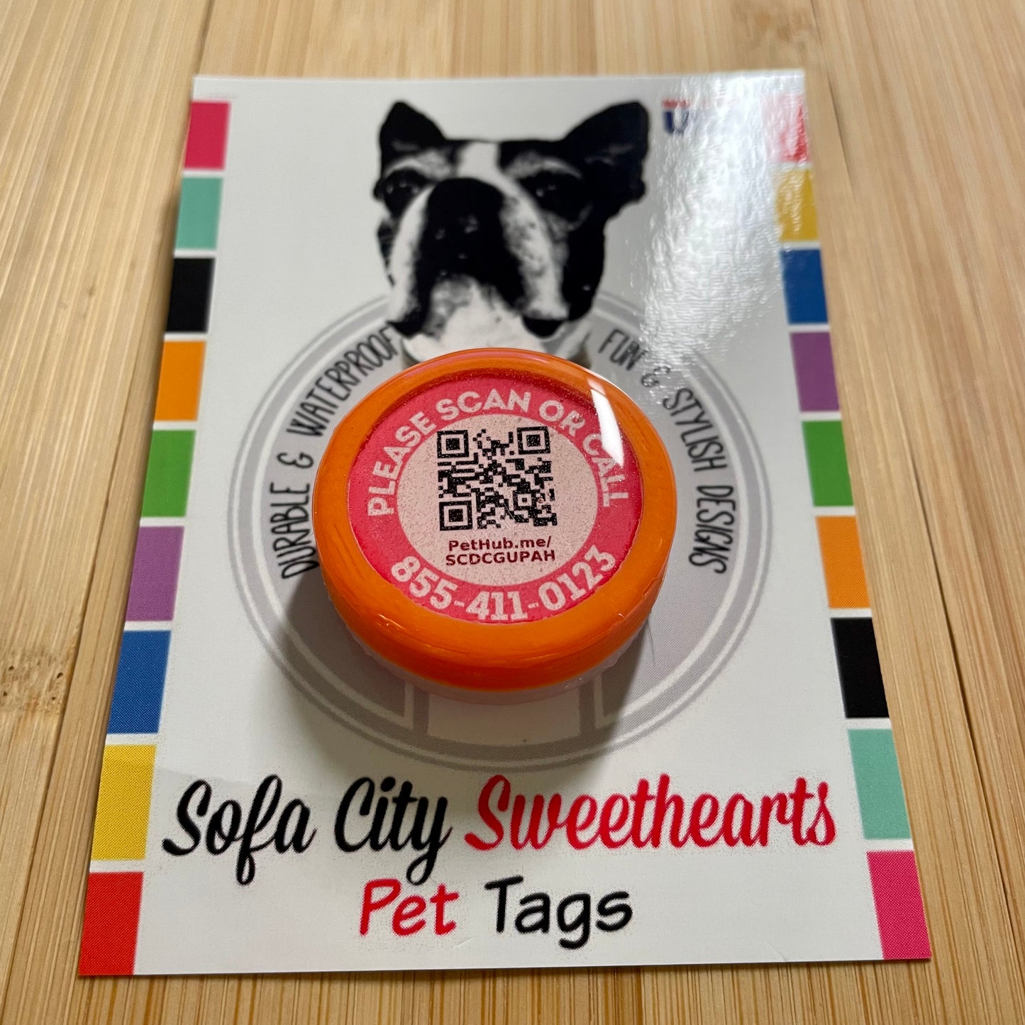 Wholesale pack of 50 QR Code Pet ID Tags with Free Pet Profile