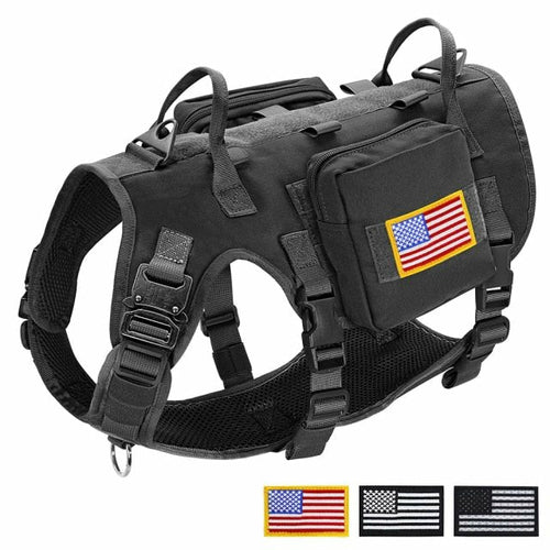 Durable Tactical Military Dog Harness Strong Nylon Pet Vest Working