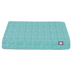 Majestic Pet 78899551650 Teal Navajo Large Orthopedic Memory Foam Rect