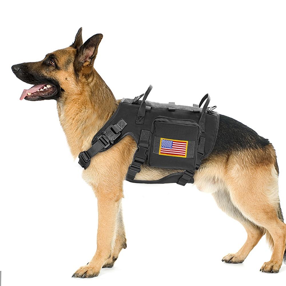 Durable Tactical Military Dog Harness Strong Nylon Pet Vest Working