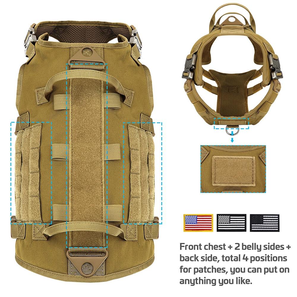 Durable Tactical Military Dog Harness Strong Nylon Pet Vest Working