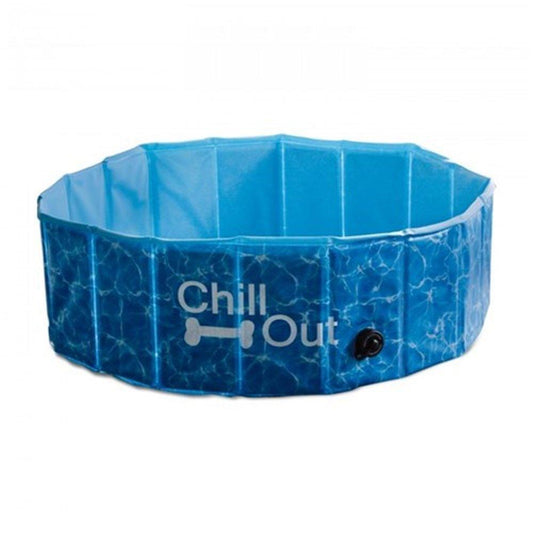 S Dog Swimming Pool - Chill Out Plastic Pet Puppy Bath Splash Fun All